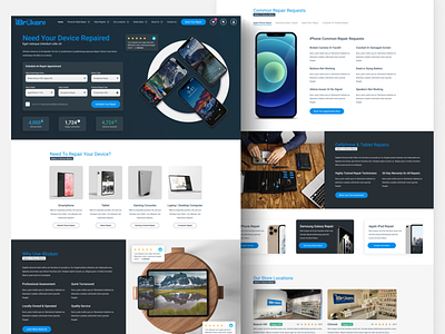 iBroken Website Design Prototype UI app calgary canada design phone repair smartphone ui ux web design yyc