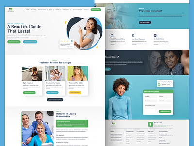 Dental Practice (Orthodontist) Layout Design UX Clean branding canada design edmonton smartphone ui web design