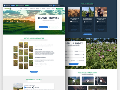 Farming Smarter Layout Web Design canada design responsive ui web design