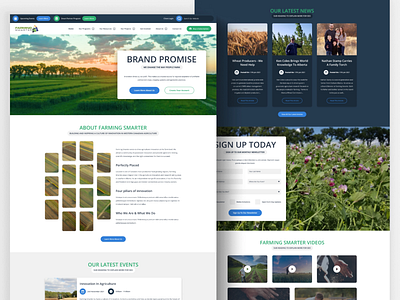 Farming Smarter Layout Web Design