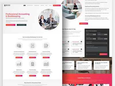 Chartered Accounting Firm Landing Page UX accounting bookkeeping firm calgary design responsive ui web design