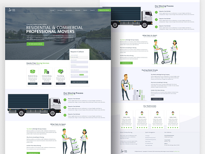Professional Moving Company Landing Page canada responsive ui web design