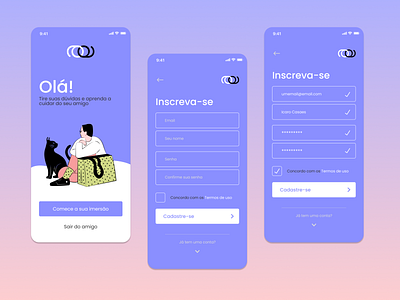 amigo Sign Up app design ui