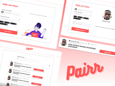 Pairr - Sign up and Search pages