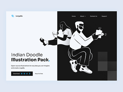 Illustrations Pack Landing page graphic design illustration landing landing page ui uiux
