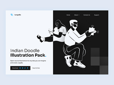 Illustrations Pack Landing page