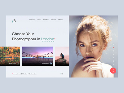 Photobureau Website Layout casestudy clean design design system figma flat grid interaction interface landing landing page minimal photo photographer portfolio simple ui ux web