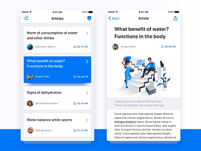 Water balance app app clean design illustration interaction interface ios ui ux