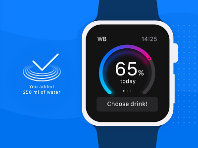 Water balance app app applewatch clean design interaction interface ios ui ux