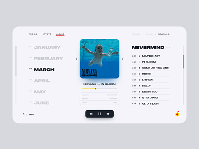 Desktop Music App app calendar clean dashboard design interface music music album player playlist radio ui ux web