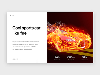 Cool sports car like fire