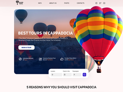 Cappadocia tours cappadocia design landing minimal tours traveling web
