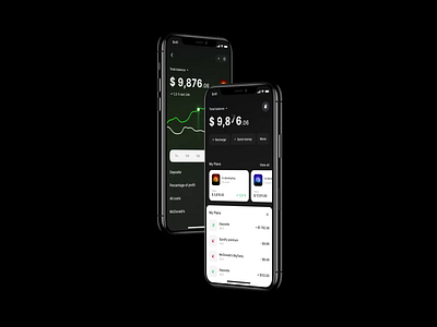 Banking App - Mobile Design Concept app app design bank banking banking app clean dark design digital banking mobile mobile banking mobileapp online banking ui ui ux ux wallet