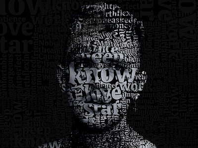 Typographic portrait.