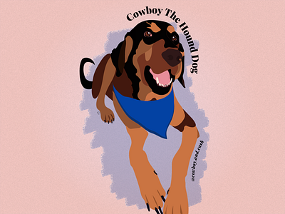 Cowboy the Hound Dog illustration