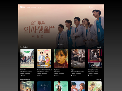 Design Challenge: BODA (보다), K-Drama Streaming Service