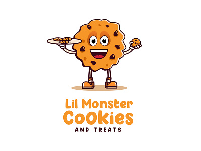 lil monster cookies design illustration logo logo design minimal vector