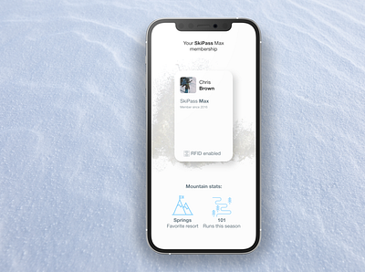 Ski Membership app iphone portfolio rotato ski xd