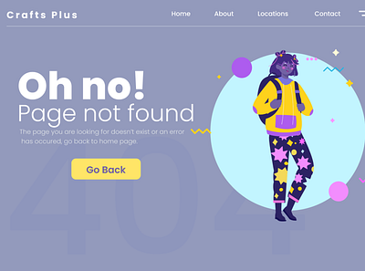 Daily UI | #8 | 404 page app design illustration typography ui ux vector