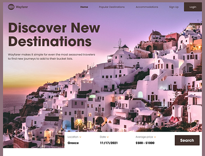 Travel Website app branding design typography ui ux