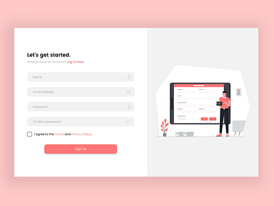 Sign Up // Daily UI 001 dailyui dailyui001 design figma sign up form signup ui vector web