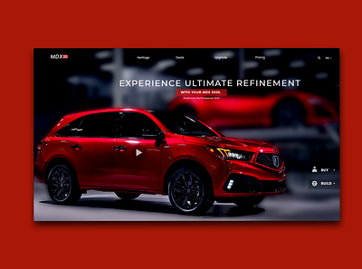 LANDING PAGE DESIGN FOR ACURA MDX app art branding design graphic design illustration ui vector web website