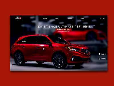 LANDING PAGE DESIGN FOR ACURA MDX