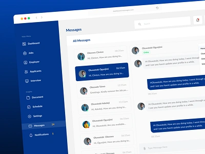 Messaging app dashboard graphic design illustration lagos message messaging minimal productdesign productdesigner ui uiux uiuxdesign website wesitedesign