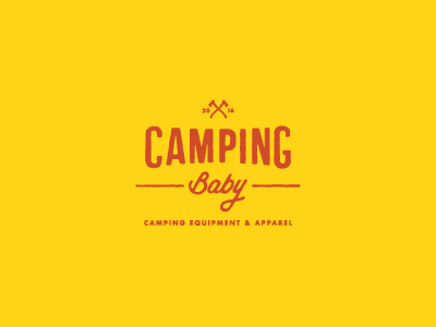 Camping Baby branding camping contemporary creative design icon lettering logo simple type vintage visual identity