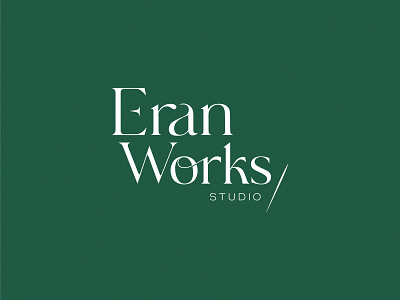 Eran Works Studio Logo Branding artdirection brandidentity branding design fontdesign graphic design logodesign logotype