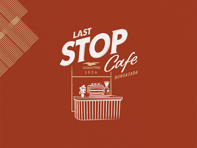 Logo design for Last Stop Cafe Burgazada☕️ artdirection branding burgazadacafe cafeartdirection cafebranding cafelogo coffee coffeeart design graphic design logo logodesign