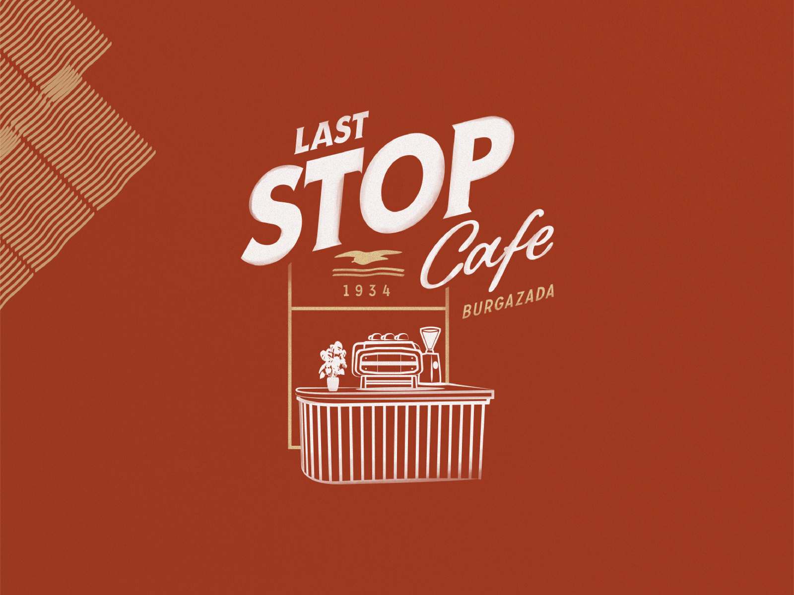 Logo design for Last Stop Cafe Burgazada☕️ by izzetseni on Dribbble