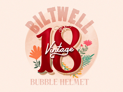 Biltwell Helmet No.18 18 helmet helmetdesign illustration art illustrator cc number18