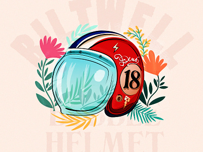 Vintage Biltwell Helmet Design 18 biltwell design helmet helmet design illustrated illustration tattoo