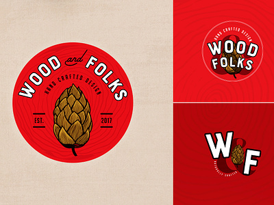Wood&Folks Logo Design custom furniture design hand crafted hand crafted furniture