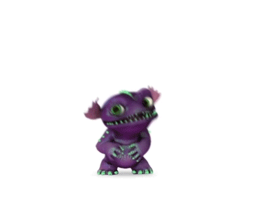 Gremlin Smash 3d animated gif character design cute digital sticker gremlin smash ugly