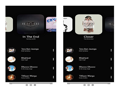 Mobile Application Design (Music App) design ui