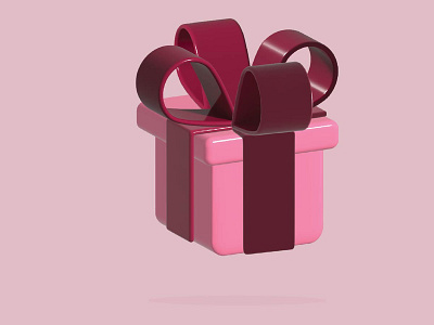 Gift Box 3D Illustration 3d birthday box christmas gift illustration rendered valentine