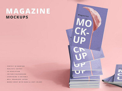 Magazine Mockups design illustration magazine mockup