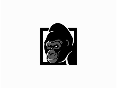 Gorilla animals ape branding design gorilla identity logo mark vector wild