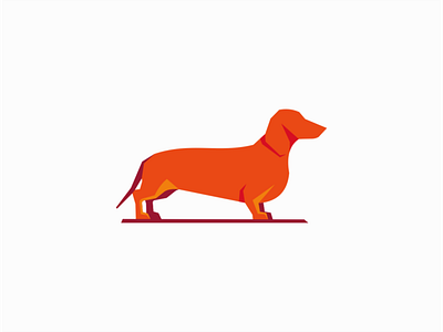 Geometric Dachshund animals branding dachshund design dog geometric identity logo mark pet vector