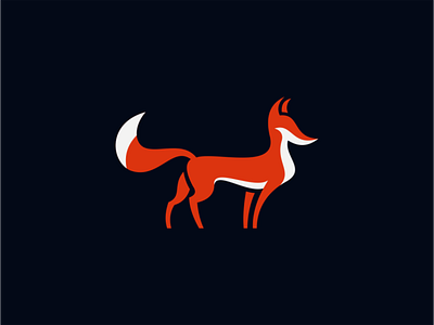 Fox animal animals branding design flat fox geometric icon identity illustration logo mark modern orange premium sale simple symbol vector wild