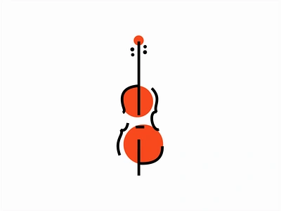 Cello Logo brand branding cello classical concert design geometric identity illustration instrument logo mark modern music musician orchestra sale symbol vector violin