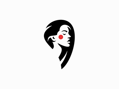 Woman logo beauty branding design girl hair hairdresser identity logo mark portrait sale symbol woman