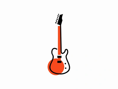 Guitar branding concert design emblem festival geometric guitar guitarist icon identity illustration instrument logo mark modern music rock sale symbol vector