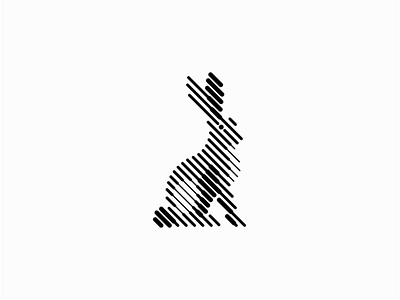Line Art Rabbit Logo