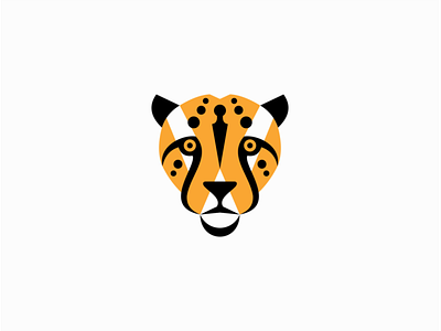 Cheetah animals branding cheetah design geometric identity logo mark sale symbol vector wild