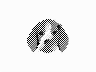 Dog animals branding design dog geometric identity lines logo mark sale symbol vector