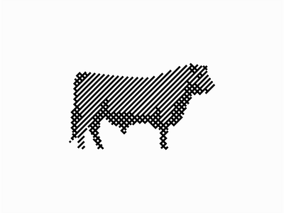 Bull angus animal animals branding bull cattle design farm geometric identity line lines logo mark sale symbol vector