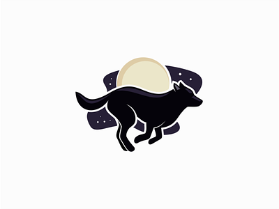 Moon Wolf Night Wild Logo Logos designs, themes, templates and downloadable  graphic elements on Dribbble